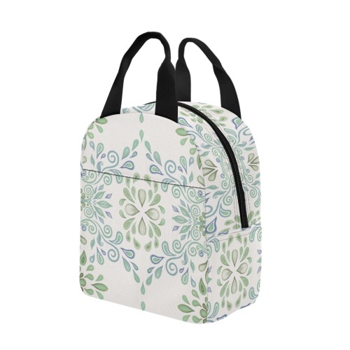 Blue-Green watercolor pattern Zipper Lunch Bag (Model 1720)