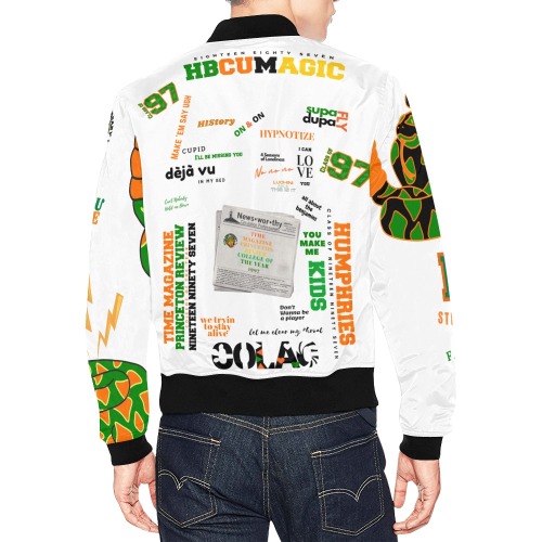 FAMULY Tatted All Over Print Bomber Jacket for Men (Model H19)