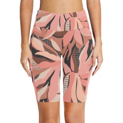 Abstract nature autumn I Women's Workout Half Tights (Model L42)