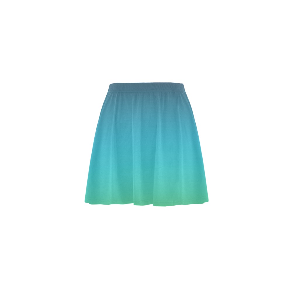 blu grn brn Mini Skating Skirt (Model D36)