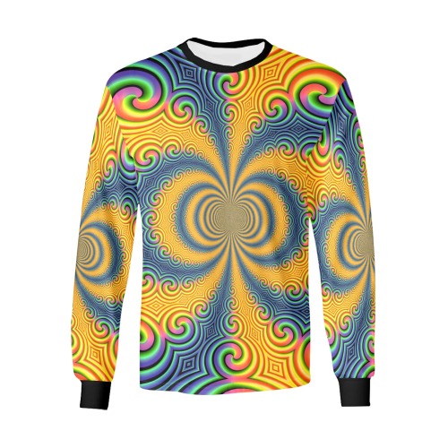 Psychedelic Men's All Over Print Long Sleeve T-shirt (Model T51)