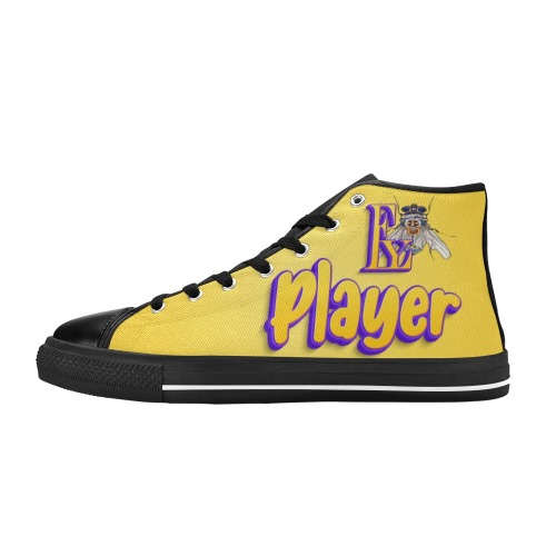 Player Collectable Fly Women's Classic High Top Canvas Shoes (Model 017)