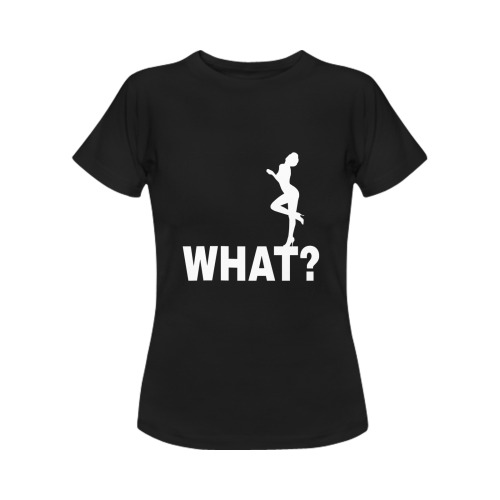 What lovely woman white silhouette funny cool art Women's T-Shirt in USA Size (Front Printing Only)
