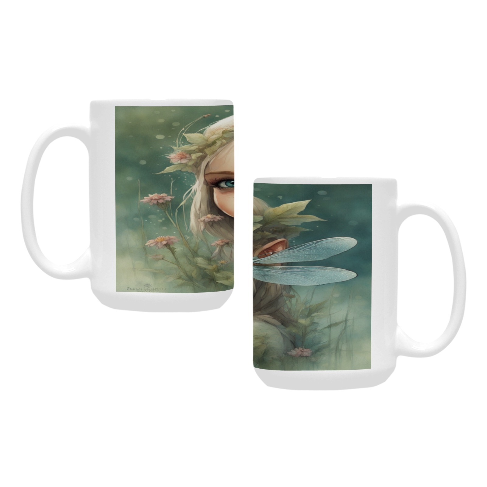 Elf And Dragonfly 3 Custom Ceramic Mug (15oz)