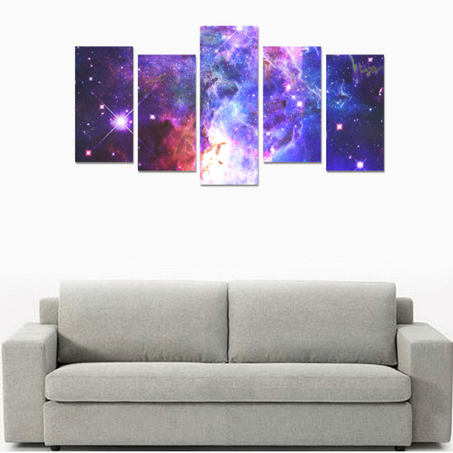 Mystical fantasy deep galaxy space - Interstellar cosmic dust Canvas Print Sets E (No Frame)