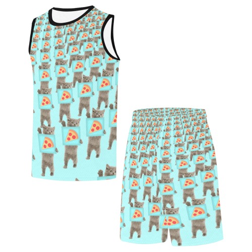 cat pattern All Over Print Basketball Uniform