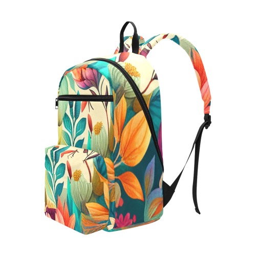 Colorful Flowers Backpack Large Capacity Travel Backpack (Model 1691)