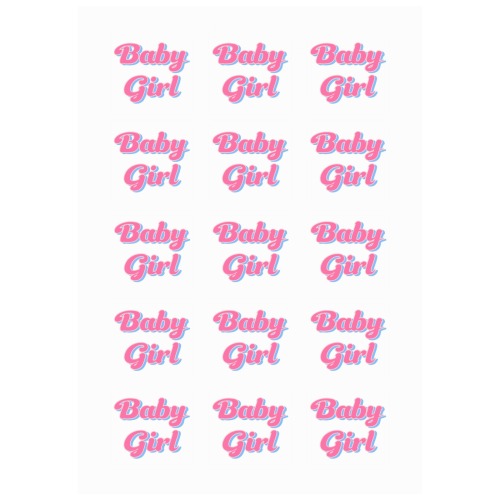 Baby Girl Temporary Tattoo Personalized Temporary Tattoo (15 Pieces)