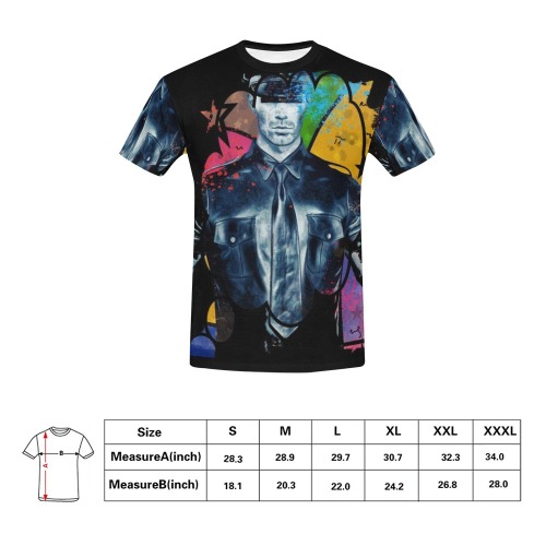 Leder Men by Nico Bielow All Over Print T-Shirt for Men (USA Size) (Model T40)