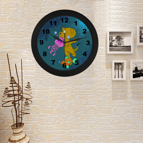 Ferald's Swim Circular Plastic Wall clock