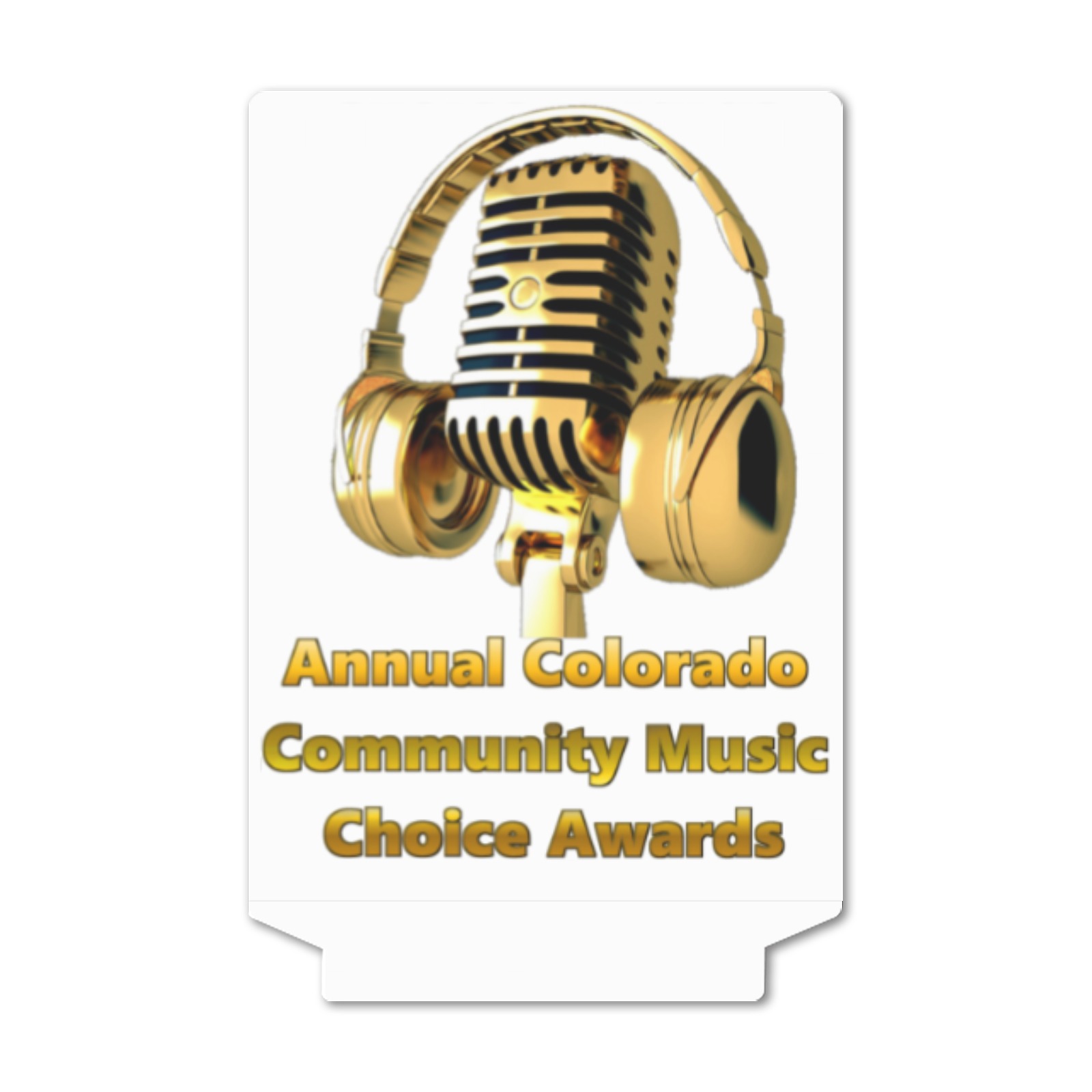 Award Annual Colorado Community Music Choice Awards Acrylic Photo Panel with Wooden Stand