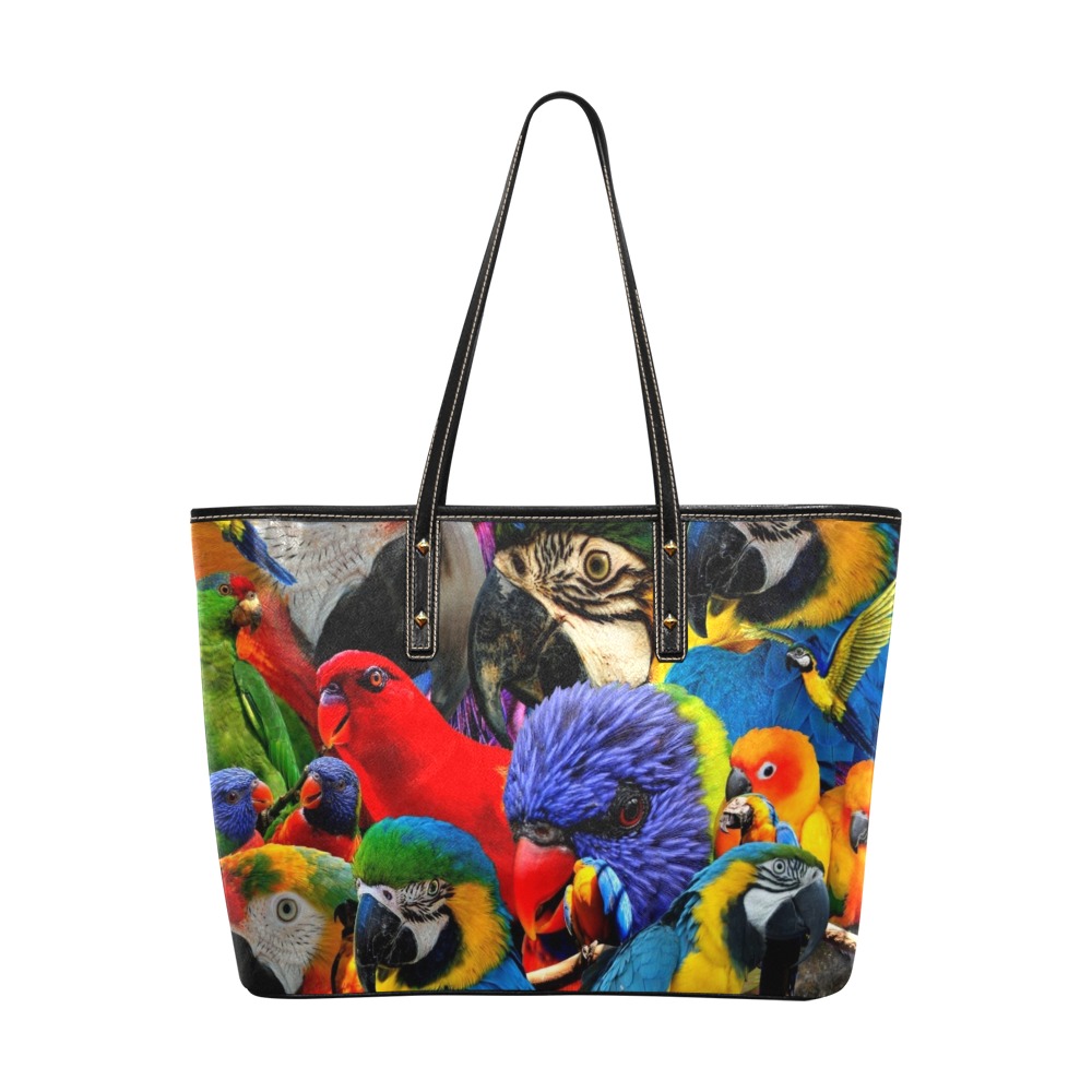 PARROTS Chic Leather Tote Bag (Model 1709)