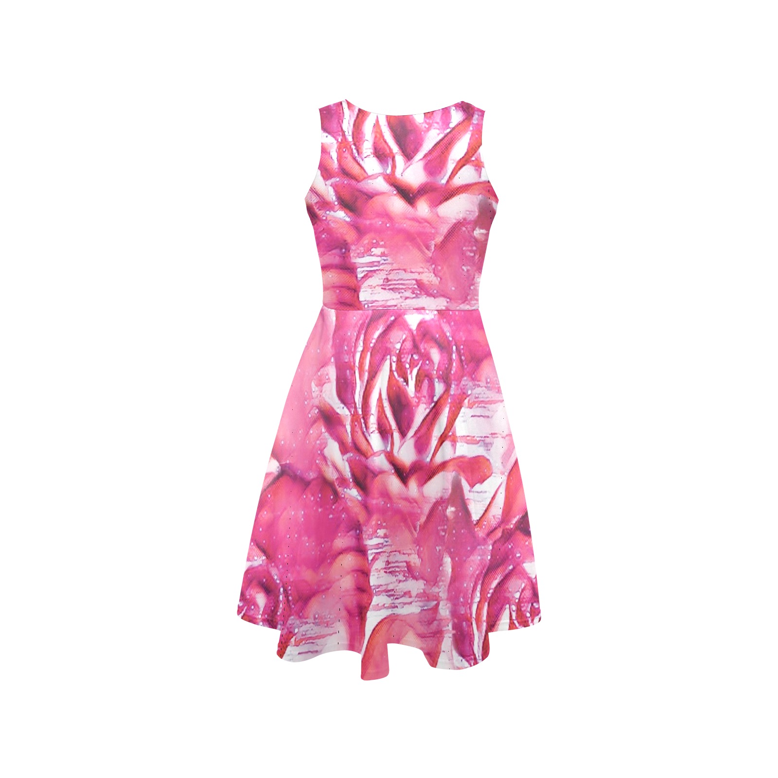 Sweet Summer Roses Sleeveless Expansion Dress (Model D60)