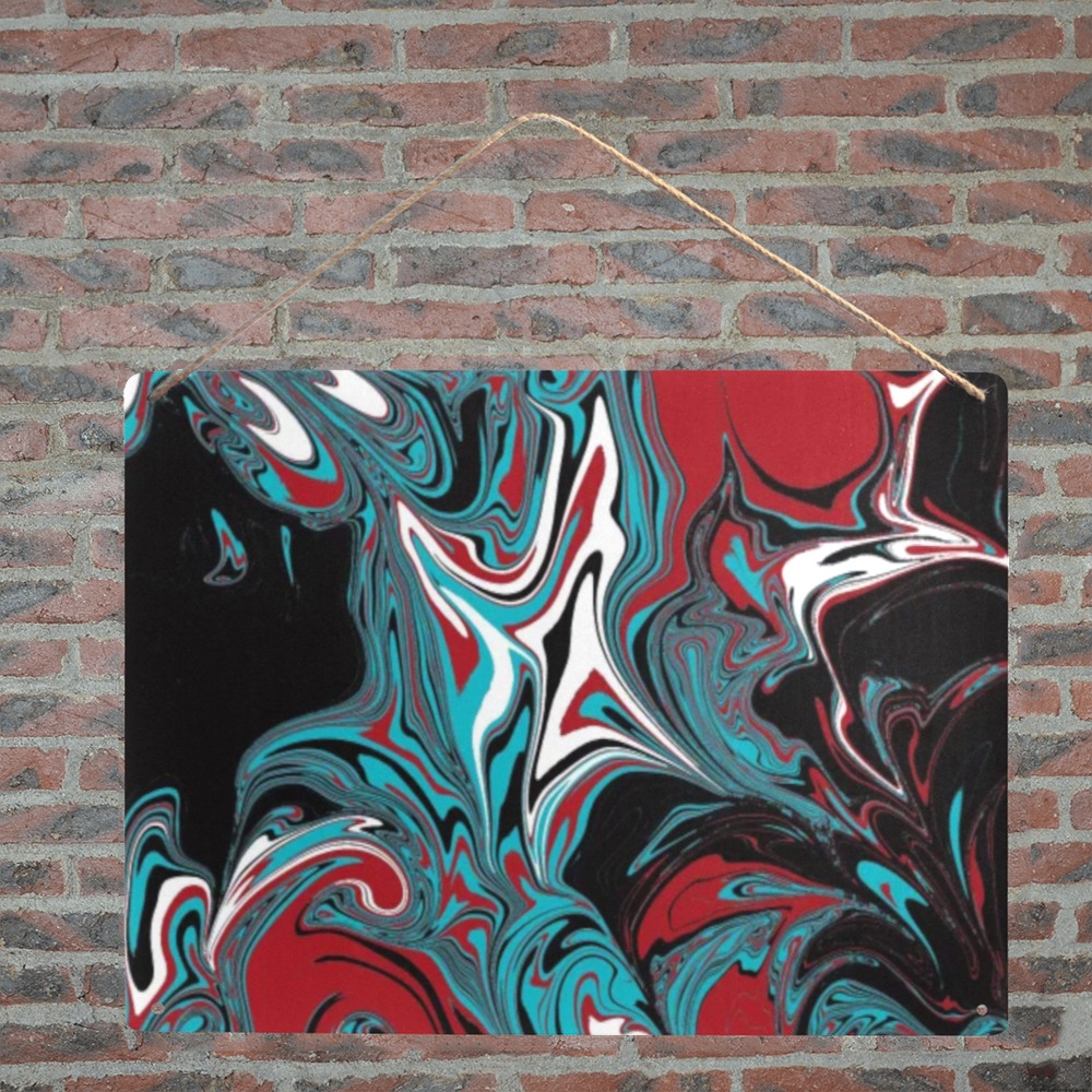 Dark Wave of Colors Metal Sign 12"x8" ID D6963771