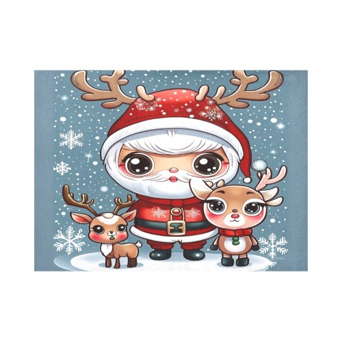 Santa and Reindeer 2 Placemat 14’’ x 19’’