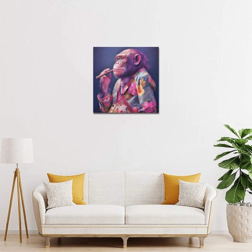 baked chimp 2/4 Upgraded Canvas Print 16"x16"