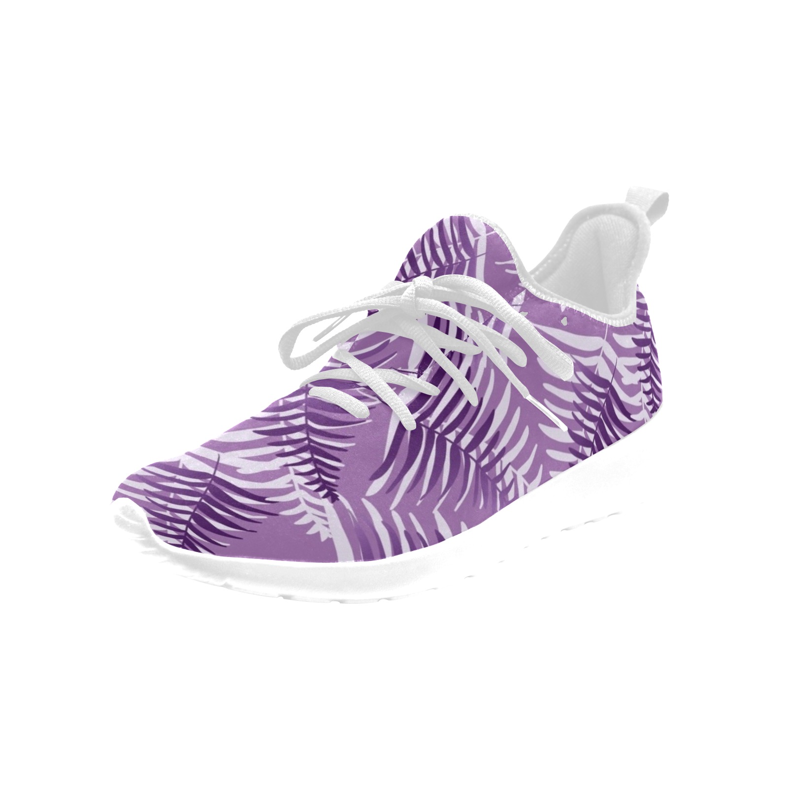 Tropical Purple Women's One-Piece Vamp Sneakers (Model 67502)