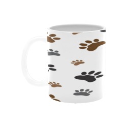 Dog Paw pattern MUG White Mug(11OZ)