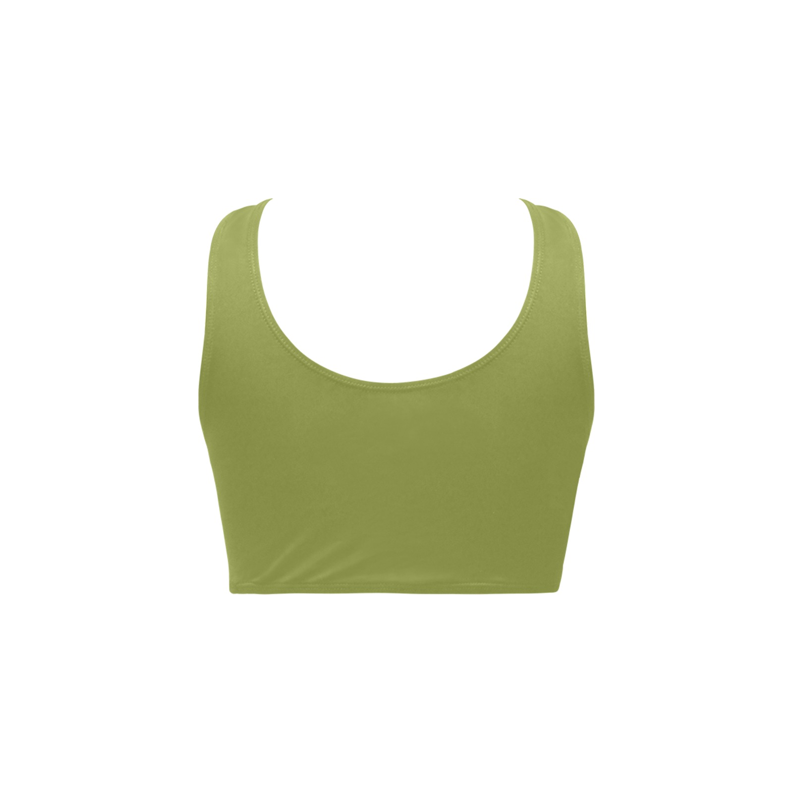 Solid Colors Olive Chest Bowknot Bikini Top (Model S33)