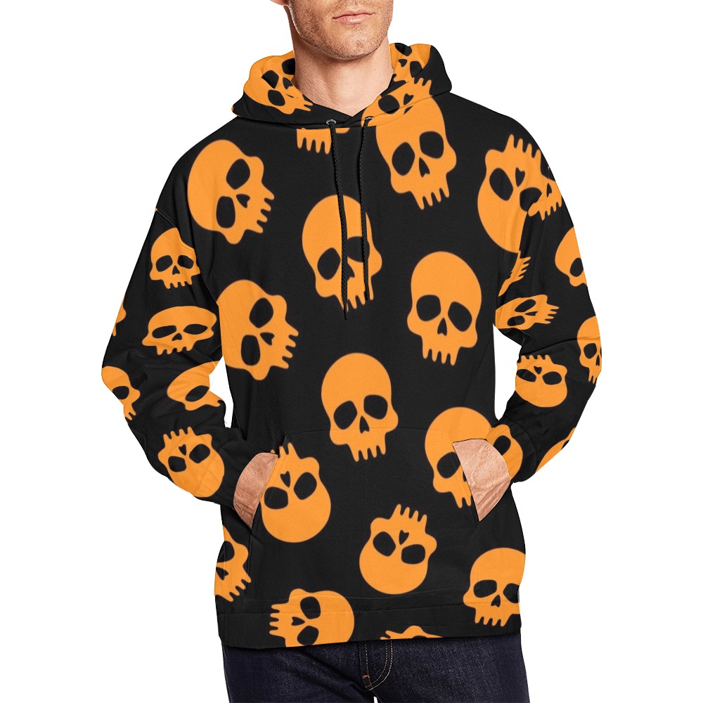 Halloween Skulls All Over Print Hoodie for Men (USA Size) (Model H13)