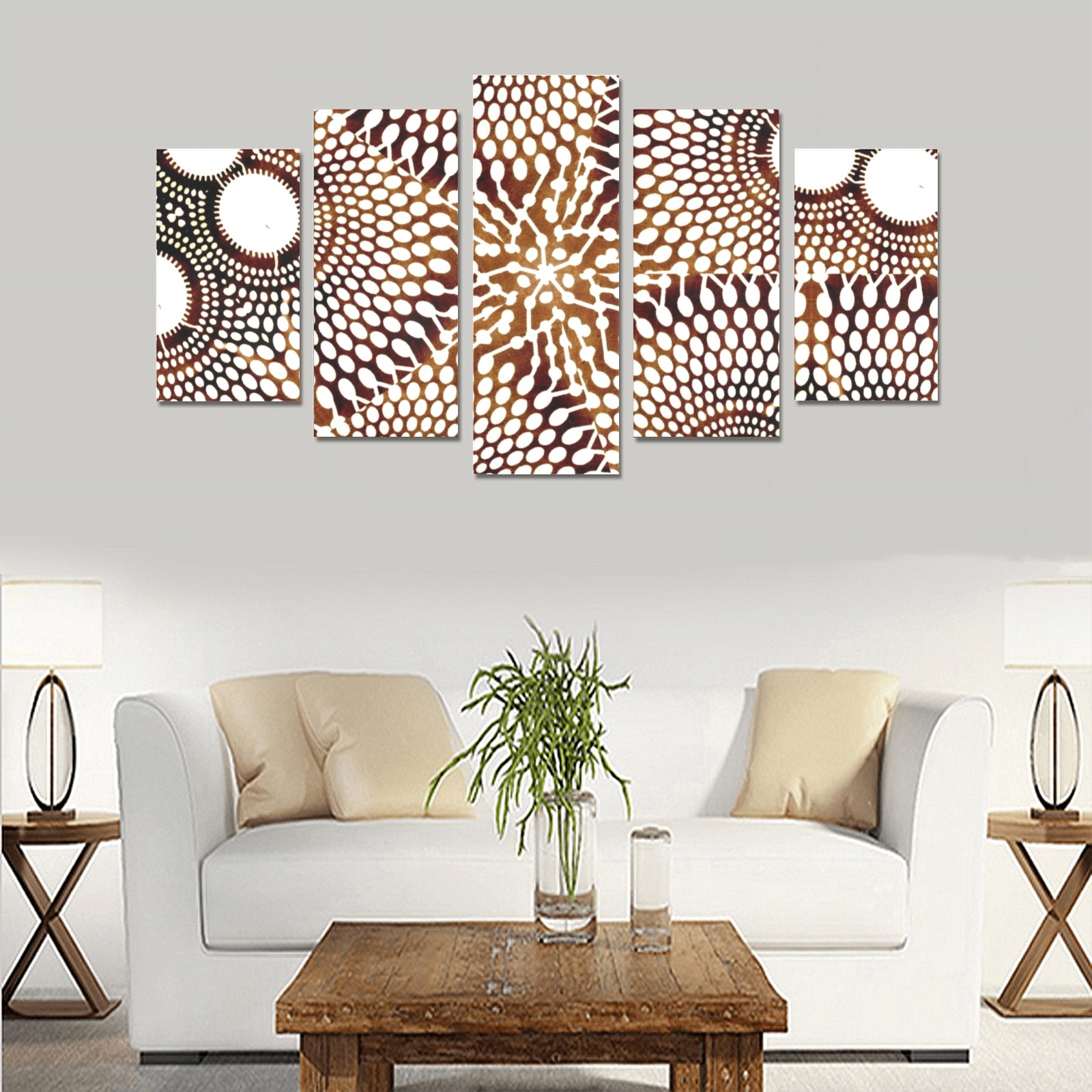 AFRICAN PRINT PATTERN 4 Canvas Print Sets A (No Frame)