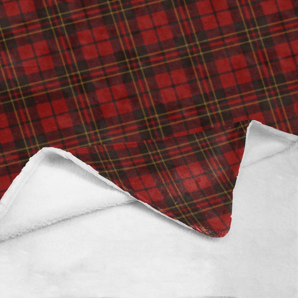 Red tartan plaid winter Christmas pattern holidays Ultra-Soft Micro Fleece Blanket 30''x40''