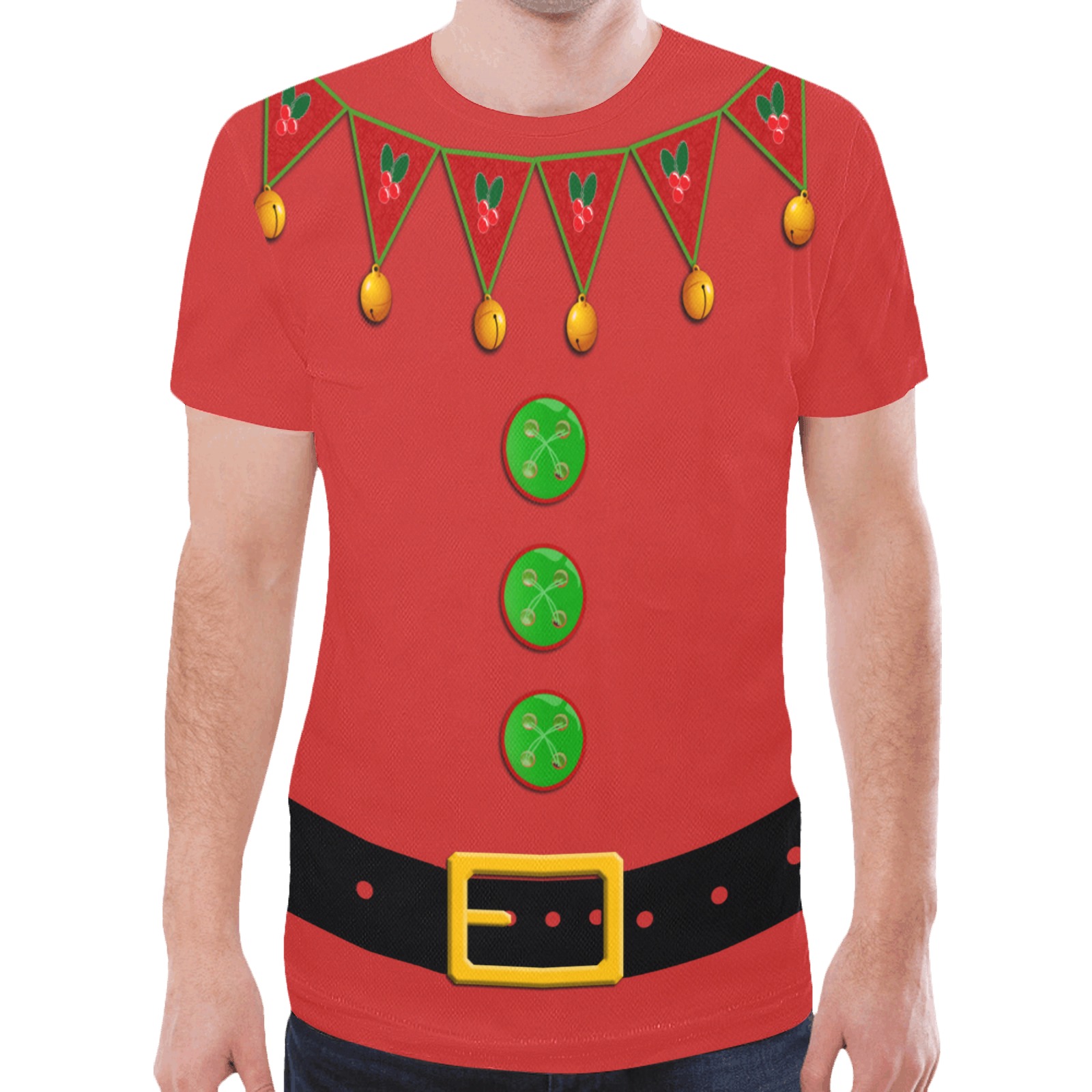 Red Elf Costume New All Over Print T-shirt for Men (Model T45)