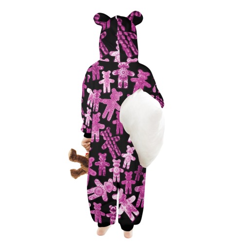 teddy bear assortiment 13 One-Piece Zip up Hooded Pajamas for Little Kids