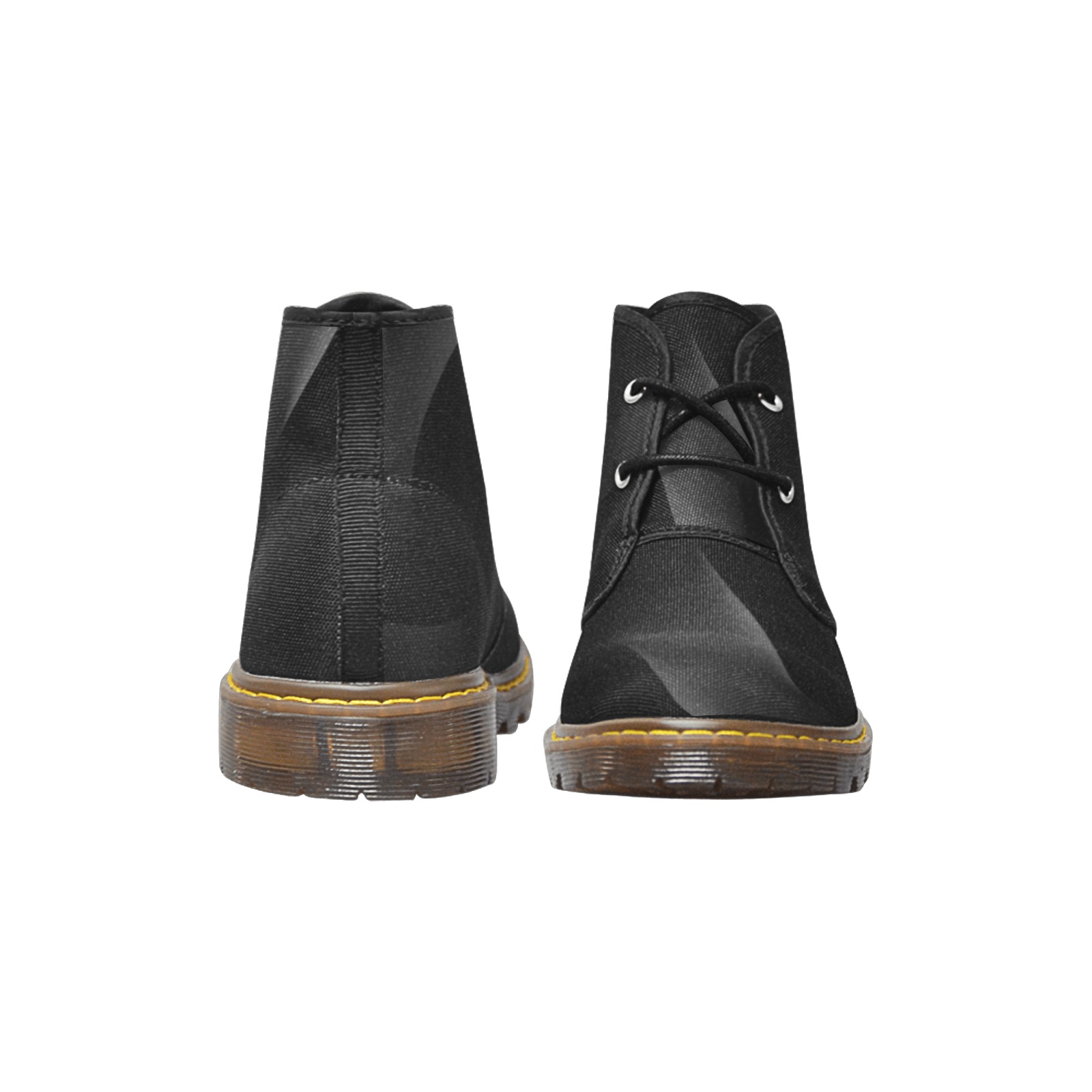 Women Chukka Boot - Black 3 Women's Canvas Chukka Boots (Model 2402-1)