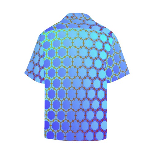 Hex Circle Points Vaporwave Three Hawaiian Shirt (Model T58)