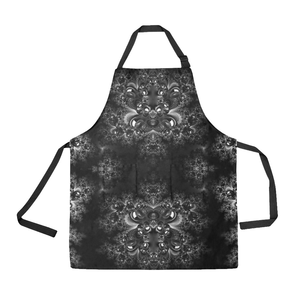 Frost at Midnight Fractal All Over Print Apron