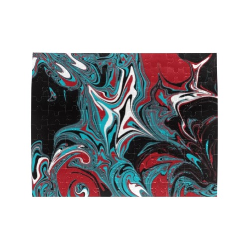 Dark Wave of Colors Rectangle Jigsaw Puzzle (Set of 110 Pieces)