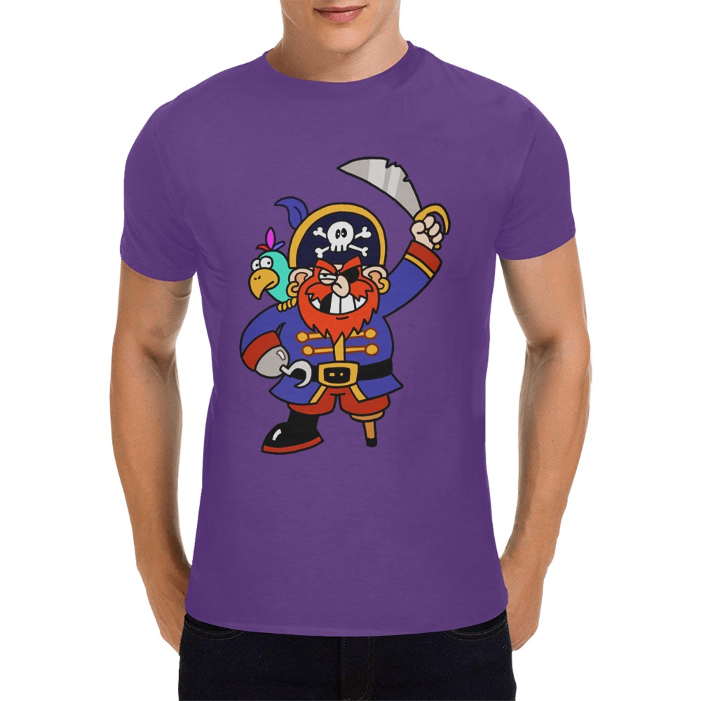 Peg Leg Pirate Captain Men's T-Shirt in USA Size (Front Printing Only)