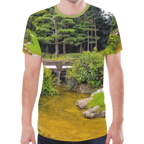 Japanese garden New All Over Print T-shirt for Men (Model T45)