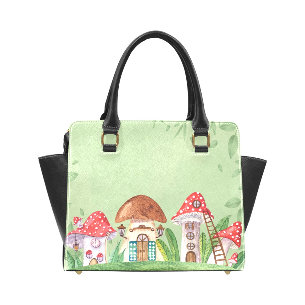 mushroom village handbag Rivet Shoulder Handbag (Model 1645)