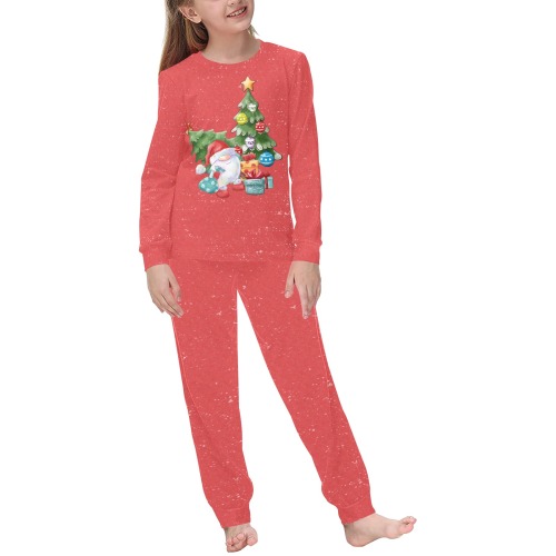 Funny Santa and Christmas tree Kids' All Over Print Pajama Set