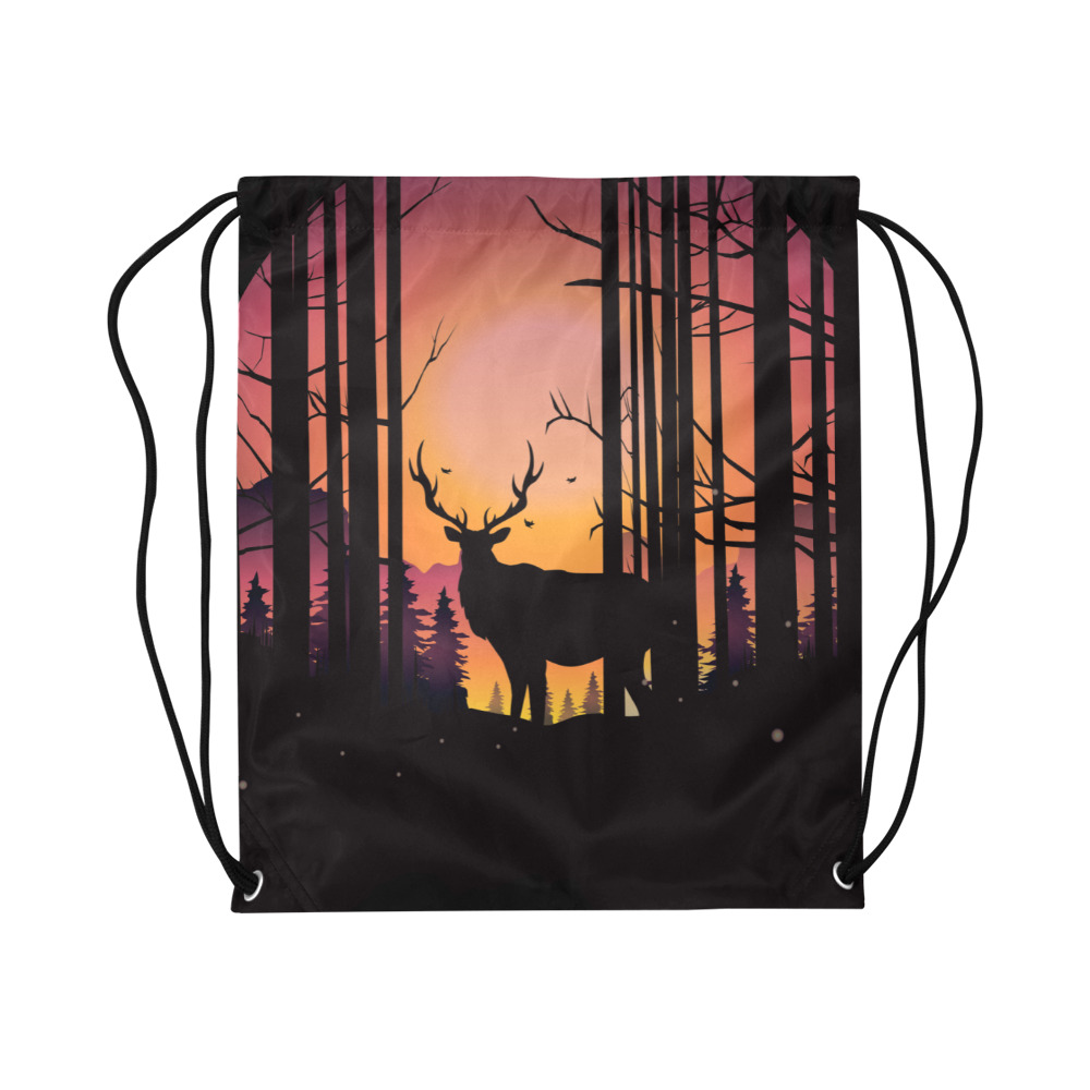 Elks Journey Large Drawstring Bag Model 1604 (Twin Sides)  16.5"(W) * 19.3"(H)