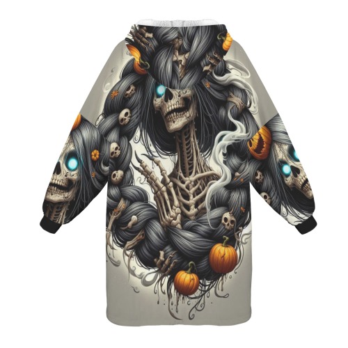 halloween_efChannel27 Unisex Blanket Hoodie (Model H66)