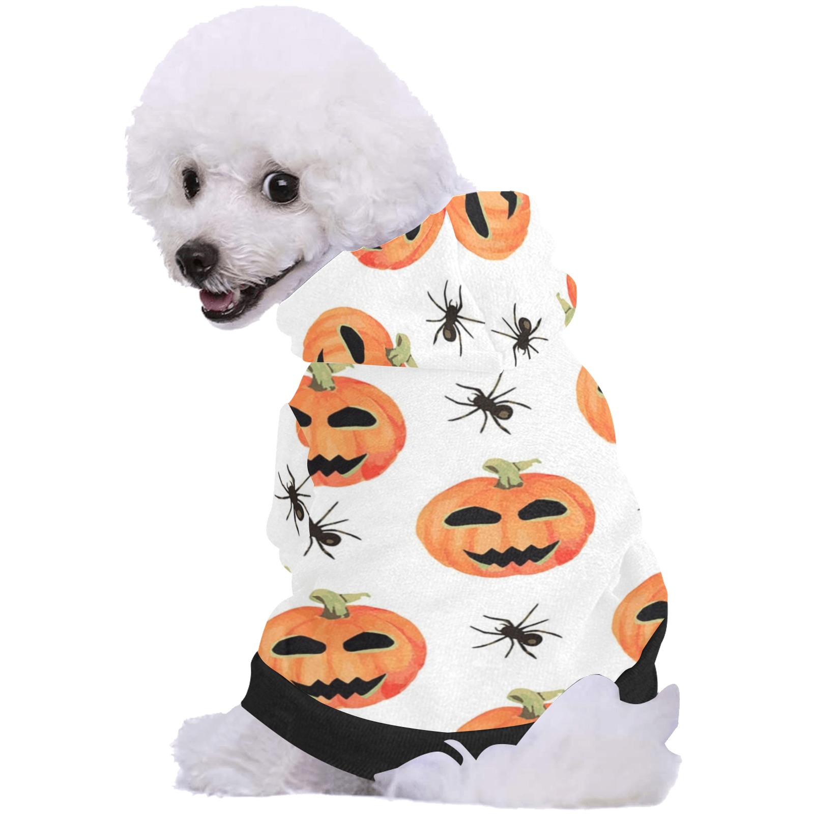 Pumpkins and Spiders Pet Dog Hoodie