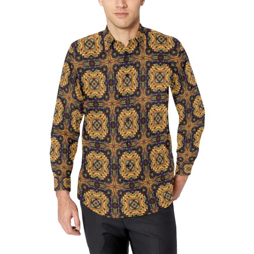 space time 176c11b Men's All Over Print Dress Shirt (Without Pocket) (Model T61)