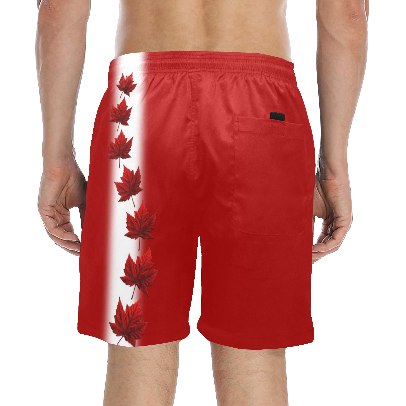 Canada Maple Leaf Swim Shorts Canada Trunks Men's Mid-Length Beach Shorts (Model L51)