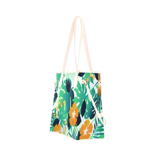 GROOVY FUNK THING FLORAL Clover Canvas Tote Bag (Model 1661)