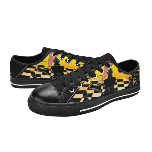 Chess Master Women's Classic Canvas Shoes (Model 018)