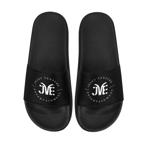 JVE Culture Unique Sliders (Black and White) Men's Slide Sandals (Model 057)