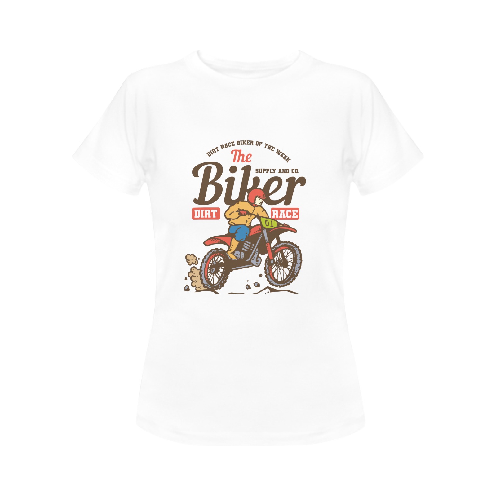 Motocross Retro Women's T-Shirt in USA Size (Front Printing Only)