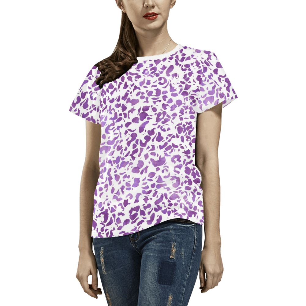 Abstract camo modern DFG All Over Print T-Shirt for Women (USA Size) (Model T40)