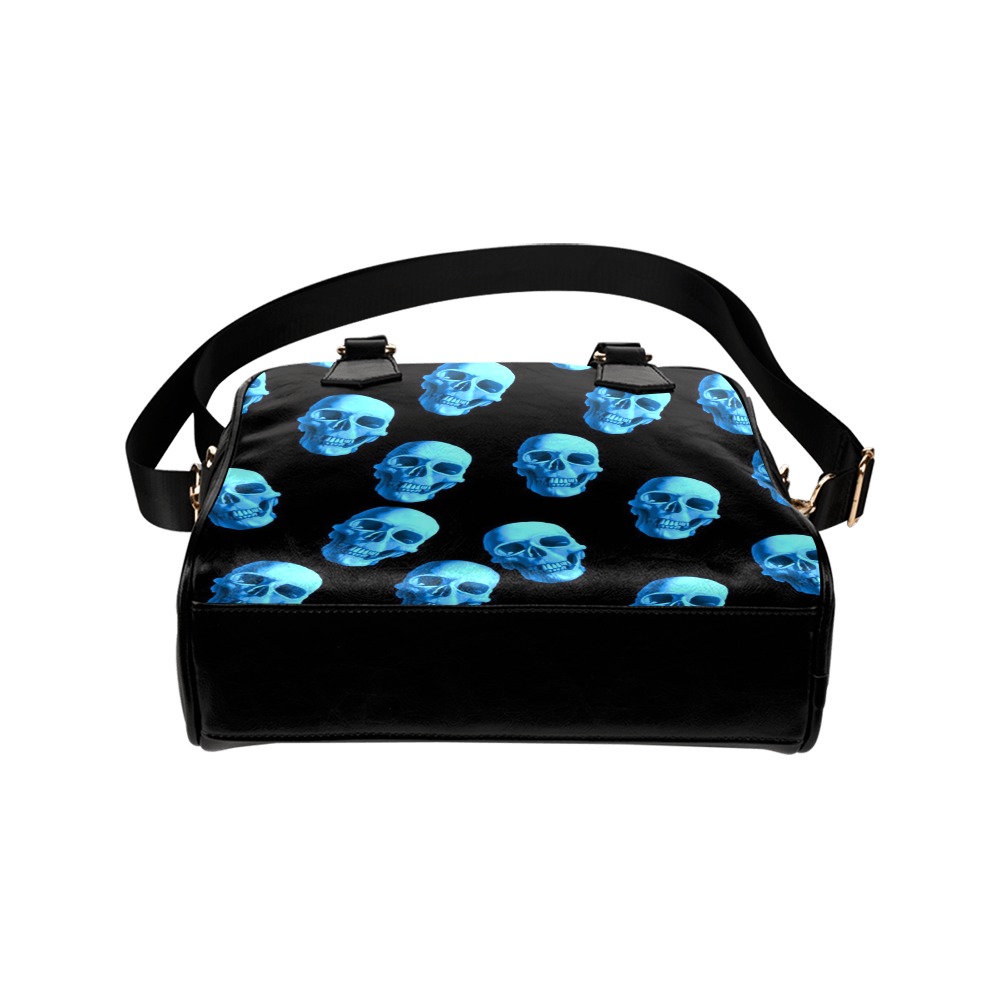 Blue Skulls Handbag Shoulder Handbag (Model 1634)