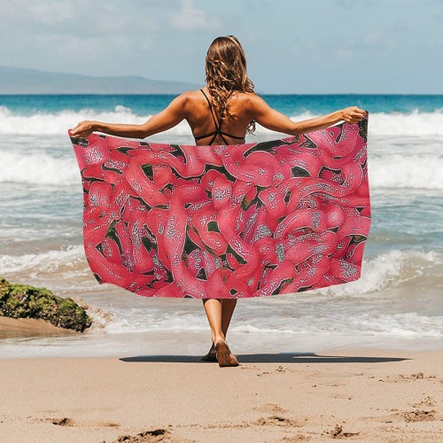 Red Ramen Beach Towel 30"x 60"