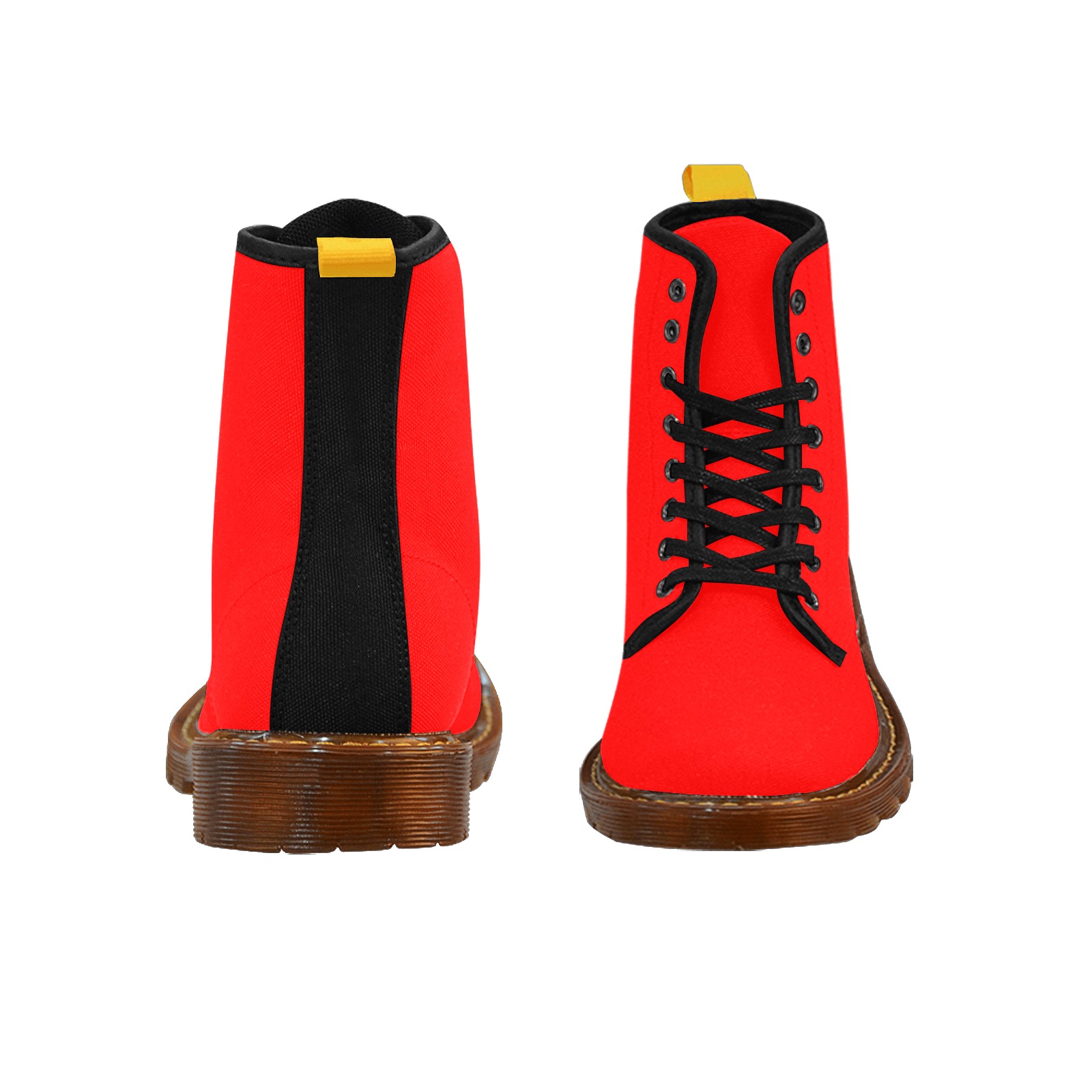 Merry Christmas Red Solid Color Martin Boots For Men Model 1203H