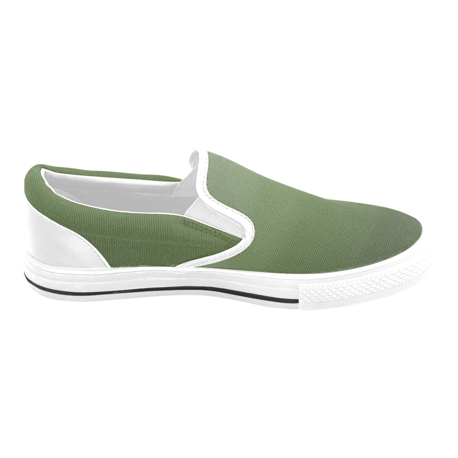 gr sp white Men's Slip-on Canvas Shoes (Model 019)